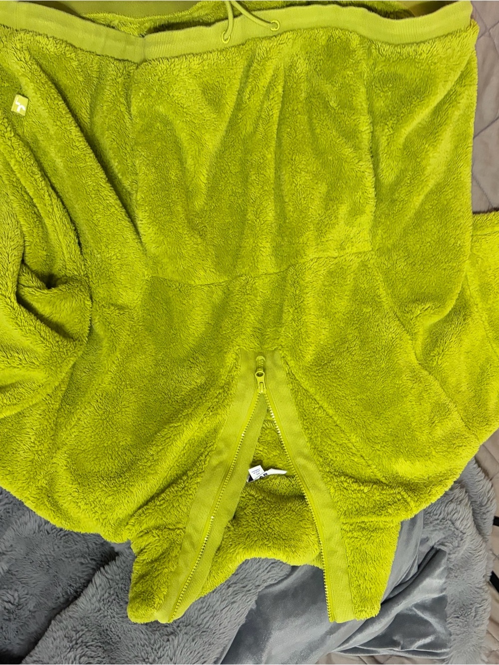 JoyLab Lime Green Teddy Jacket